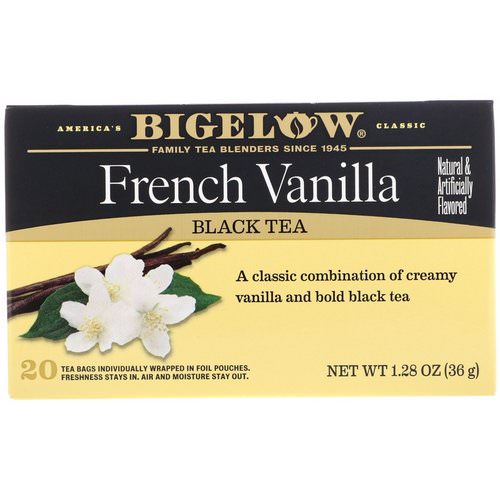 Bigelow, Black Tea, French Vanilla, 20 Tea Bags, 1.28 oz (36 g) Review