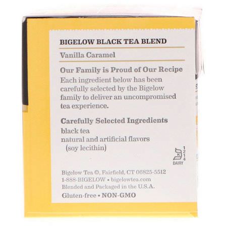 Svart Te: Bigelow, Black Tea, Vanilla Caramel, 20 Tea Bags, 1.82 oz (51 g)