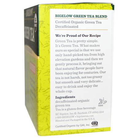Grönt Te: Bigelow, Organic Green Tea, Decaffeinated, 40 Tea Bags, 1.73 oz (49 g)