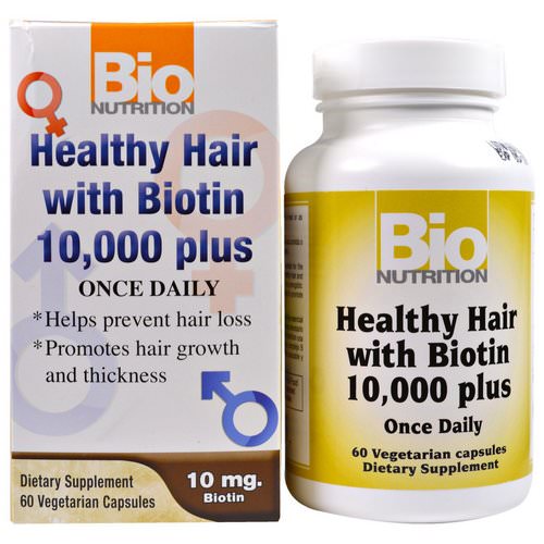 Bio Nutrition, Healthy Hair with Biotin 10,000 Plus, 60 Veggie Caps Review