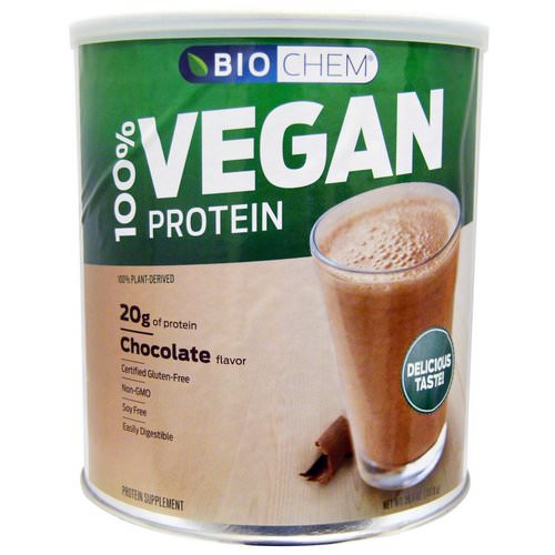 Biochem, 100% Vegan Protein, Chocolate Flavor, 1.62 lbs (737.8 g) Review