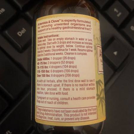 Kryddnejlika, Artemisia Malm, Homeopati, Örter: Bioray, Artemisia & Clove, 2 fl oz (59 ml)