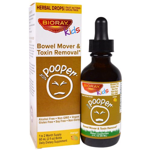 Bioray, NDF Pooper, Bowel Mover & Toxin Removal, Kids, Mango Flavor, 2 fl oz (60 ml) Review