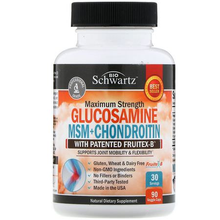 BioSchwartz Glucosamine Chondroitin Formulas - Glukosaminkondroitin, Led, Ben, Kosttillskott
