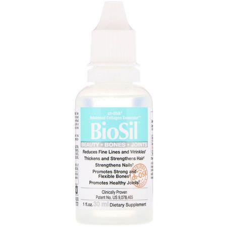 BioSil by Natural Factors Silica Hair Skin Nails Formulas - Naglar, Hud, Hår, Kiseldioxid