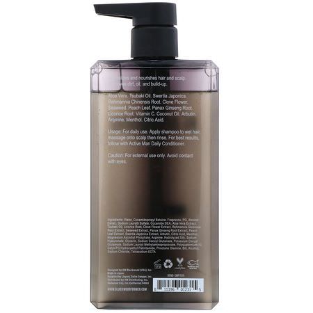 Balsam, Schampo, Hår: Blackwood For Men, Active Man Daily Shampoo, For Men, 15.15 fl oz (448.04 ml)