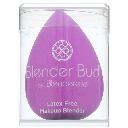 Makeupsvampar, Makeupborstar, Makeup: Blenderelle, Blender Bud, Latex Free Makeup Blender, Purple, 1 Count
