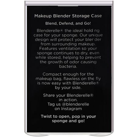 Makeupborstar, Makeup: Blenderelle, Makeup Blender Case, Gold, 1 Count