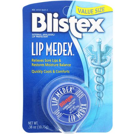 Läkemedlet, Läppbalsam, Läppvård, Bad: Blistex, Lip Medex, External Analgesic Lip Protectant, .38 oz (10.75 g)