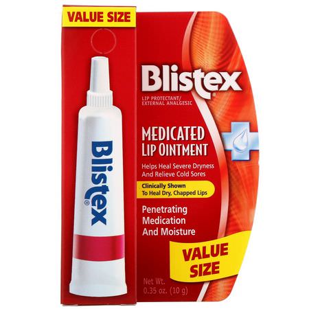 Läkemedlet, Läppbalsam, Läppvård, Bad: Blistex, Medicated Lip Ointment, .35 oz (10 g)