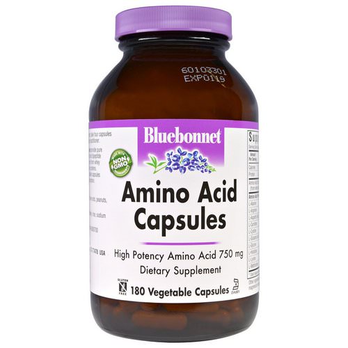 Bluebonnet Nutrition, Amino Acid Capsules, 180 Veggie Caps Review