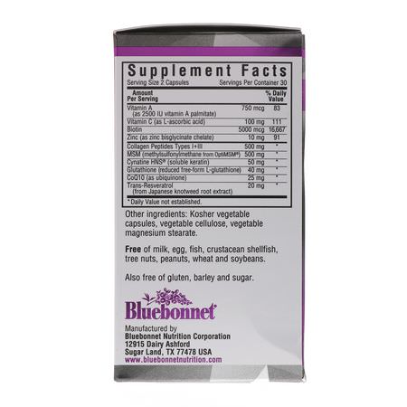 Bluebonnet Nutrition Hair Skin Nails Formulas - Naglar, Hud, Hår, Kosttillskott