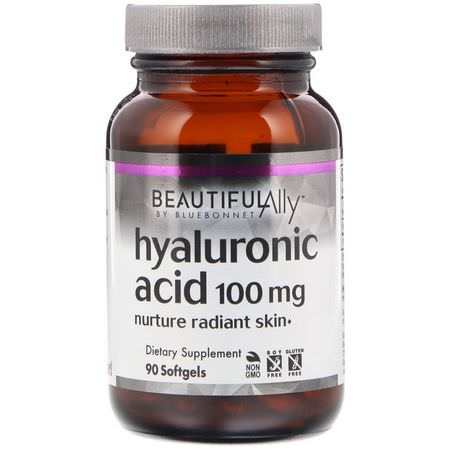 Bluebonnet Nutrition Hyaluronic Acid - Hyaluronsyra, Naglar, Hud, Hår