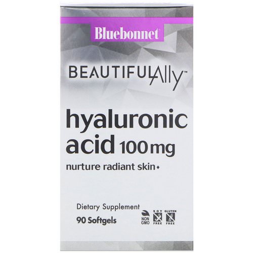Bluebonnet Nutrition, Beautiful Ally, Hyaluronic Acid, 100 mg, 90 Softgels Review