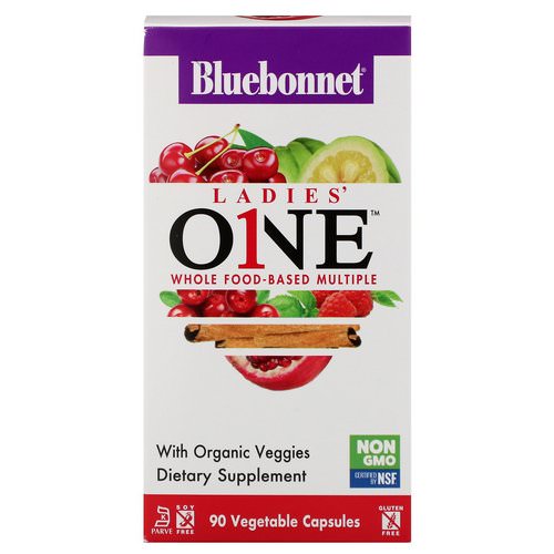 Bluebonnet Nutrition, Ladies' ONE, Whole Food-Based Multiple, 90 Vegetable Capsules Review
