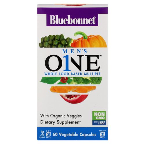Bluebonnet Nutrition, Men's ONE, Whole Food-Based Multiple, 60 Vegetable Capsules Review