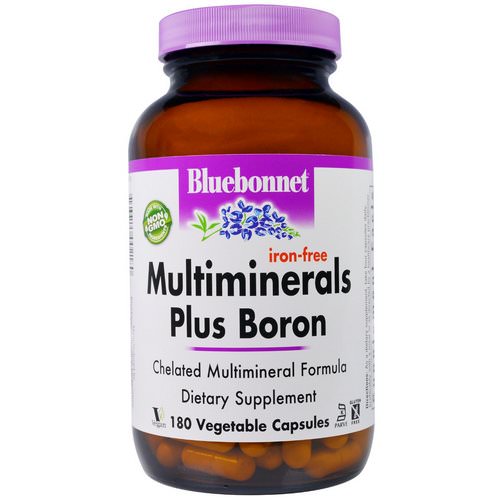 Bluebonnet Nutrition, Multiminerals Plus Boron, Iron-Free, 180 Veggie Caps Review
