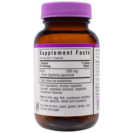 Rutin, Antioxidanter, Kosttillskott: Bluebonnet Nutrition, Rutin, 500 mg, 50 Veggie Caps