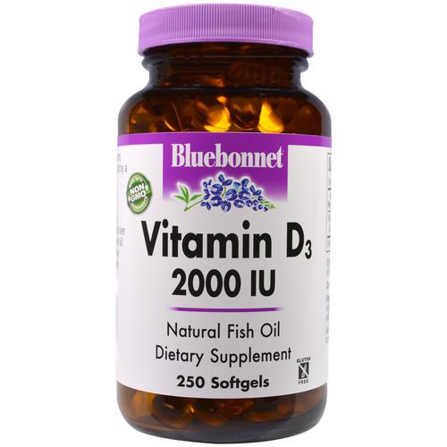 Bluebonnet Nutrition, Vitamin D3, 2,000 IU, 250 Softgels Review