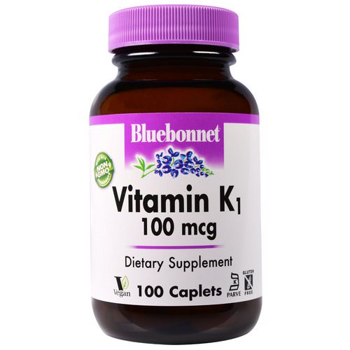 Bluebonnet Nutrition, Vitamin K1, 100 mcg, 100 Caplets Review