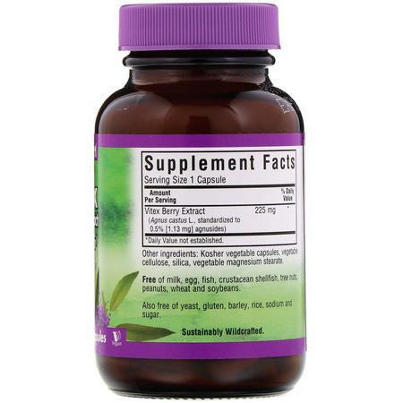 Chaste Berry Vitex, Homeopati, Örter: Bluebonnet Nutrition, Vitex Berry Extract, 60 Vegetable Capsules