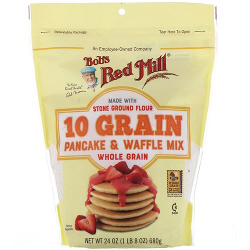 Bob's Red Mill, 10 Grain Pancake & Waffle Mix, Whole Grain, 24 oz (680 g) Review