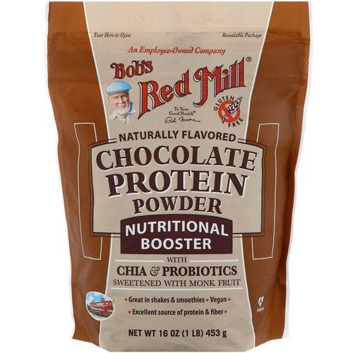 Bob's Red Mill, Chocolate Protein Powder, Nutritional Booster with Chia & Probiotics, 16 oz (453 g) Review