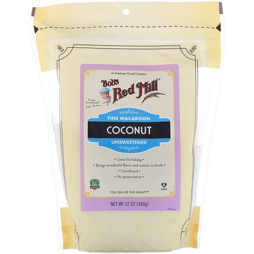 Bob's Red Mill, Fine Macaroon Coconut, Unsweetened, 12 oz (340 g) Review
