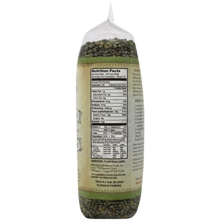 Linser, Bönor: Bob's Red Mill, Green Lentils Heritage Beans, Petite French Style, 1.5 lbs (680 g)