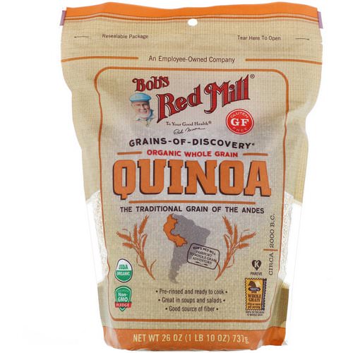 Bob's Red Mill, Organic, Whole Grain Quinoa, Gluten Free, 26 oz (737 g) Review