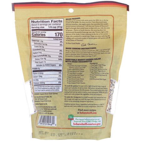 Quinoa, Bröd, Säd, Ris: Bob's Red Mill, Organic, Whole Grain Tri-Color Quinoa, 13 oz (369 g)