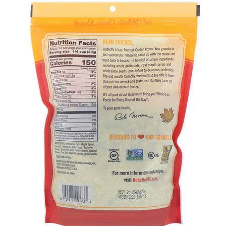 Granola, Frukostmat, Spannmål: Bob's Red Mill, Pan-Baked Granola, Maple Sea Salt, 11 oz (312 g)