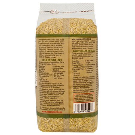 Bröd, Säd, Ris, Pasta: Bob's Red Mill, Millet, Whole Grain, 28 oz (793 g)