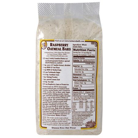Blandningar, Mjöl, Bakning: Bob's Red Mill, Whole Grain Oat Flour, Gluten Free, 22 oz (623 g)