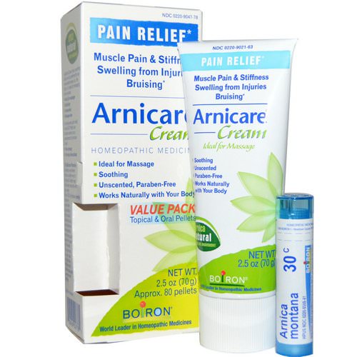 Boiron, Arnicare Cream, Pain Relief, 2.5 oz (70 g), Appr. 80 Pellets Review