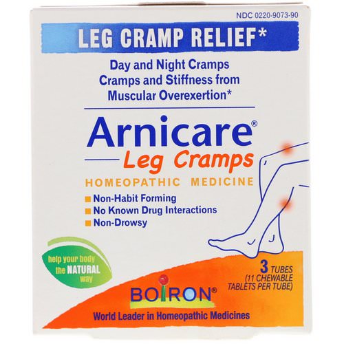 Boiron, Arnicare Leg Cramps, 3 Tubes, 11 Chewable Tablets Per Tube Review