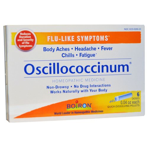 Boiron, Oscillococcinum, Flu-Like Symptoms, 6 Doses, 0.04 oz Each Review