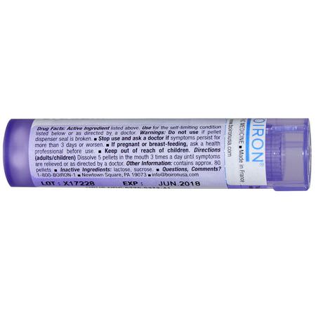 Antimonium Crudum, Homeopati, Örter: Boiron, Single Remedies, Antimonium Crudum, 200CK, Approx. 80 Pellets