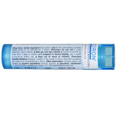 Antimonium Crudum, Homeopati, Örter: Boiron, Single Remedies, Antimonium Crudum, 6C, Approx 80 Pellets