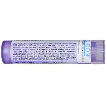 Antimonium Tartaricum, Homeopati, Örter: Boiron, Single Remedies, Antimonium Tartaricum, 200CK, Approx. 80 Pellets