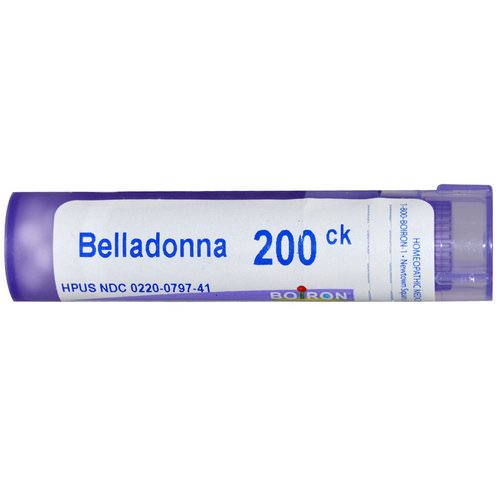 Boiron, Single Remedies, Belladonna, 200CK, Approx 80 Pellets Review