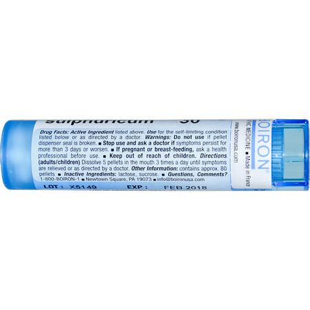 Kali Sulphuricum, Homeopati, Örter: Boiron, Single Remedies, Kali Sulphuricum, 30C, Approx 80 Pellets