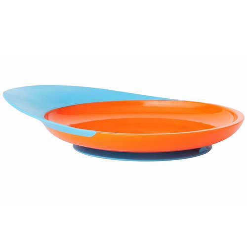 Boon, Catch Plate, Toddler Plate with Spill Catcher, 9 + Months, Orange/Blue, 1 Plate Review