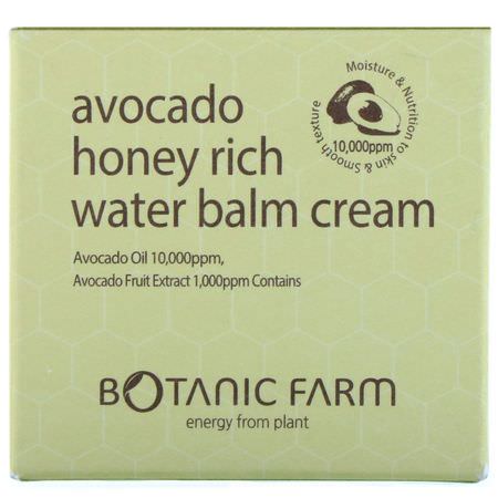 K-Beauty Moisturizers, Creams, Face Moisturizers, Beauty: Botanic Farm, Avocado Honey Rich Water Balm Cream, 50 ml