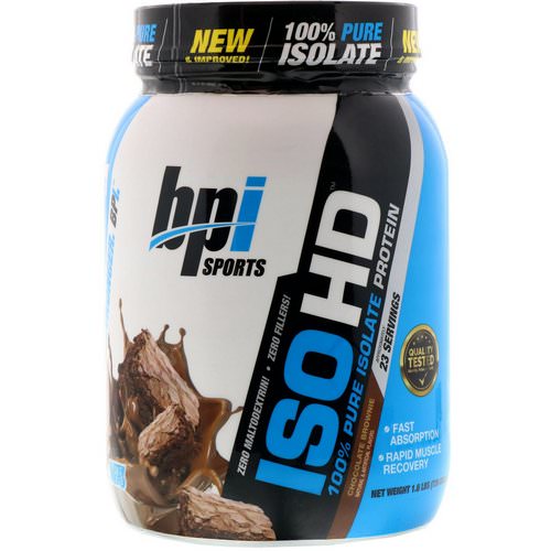 BPI Sports, ISO HD, 100% Pure Isolate Protein, Chocolate Brownie, 1.6 lbs (736 g) Review