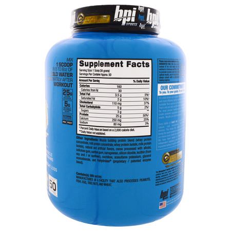 Protein, Idrottsnäring: BPI Sports, Whey HD, Ultra Premium Whey Protein Powder, Chocolate Cookie, 4.2 lbs (1,900 g)