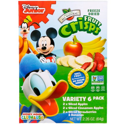 Brothers-All-Natural, Fruit-Crisps, Disney Junior, Variety Pack, 6 Pack, 2.26 oz (64 g) Review