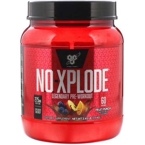 BSN, N.O.-Xplode, Legendary Pre-Workout, Fruit Punch, 2.45 lbs (1.11 kg) Review