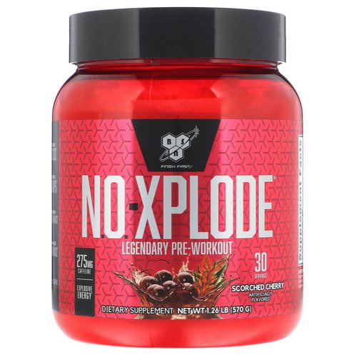 BSN, N.O.-Xplode, Legendary Pre-Workout, Scorched Cherry, 1.26 lb (570 g) Review