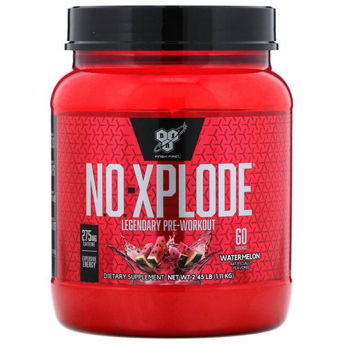 BSN, N.O.-Xplode, Legendary Pre-Workout, Watermelon, 2.45 lbs (1.11 kg) Review